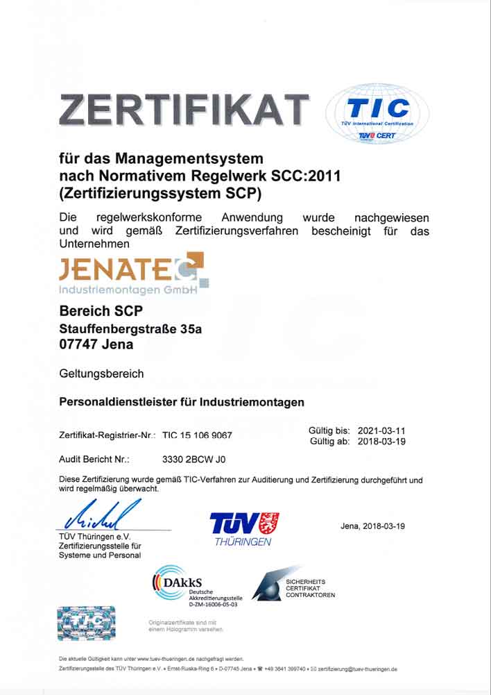 Zertifikat SCP